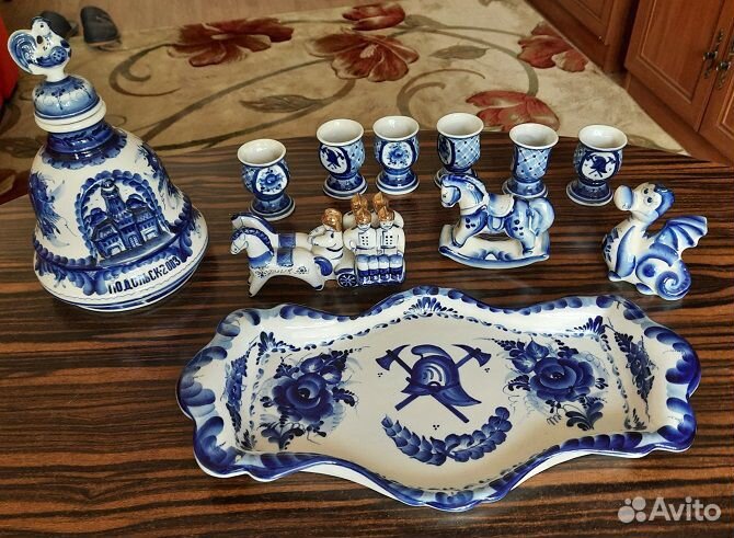 Подарочный набор гжель «Пожарная дружина