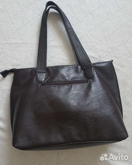 Сумка женская кожаная коричневая