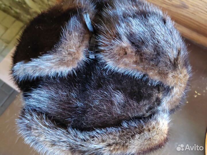 Норковая шапка мужская ушанка