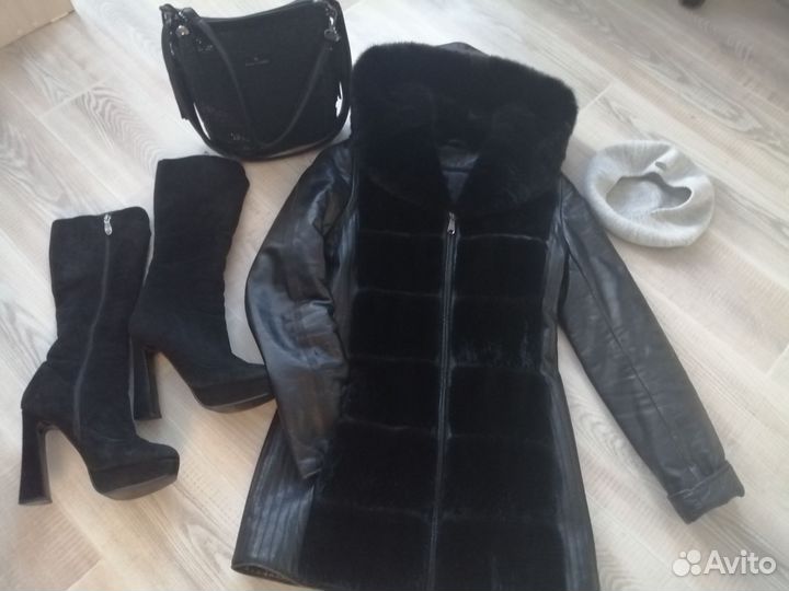 Пуховик с норкой, натуральная