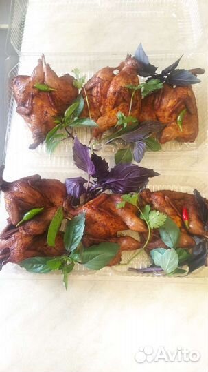 Перепела горячего копчения