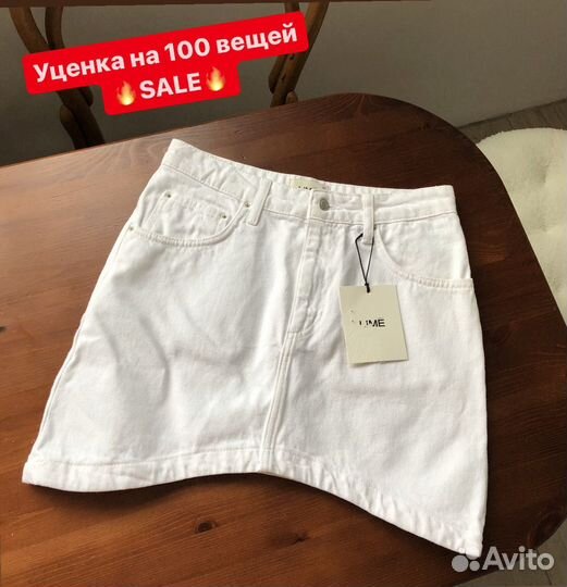 Юбка джинсовая ассиметричная Lime zara XS новая