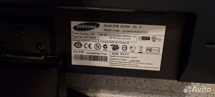 Монитор Samsung 920 nw