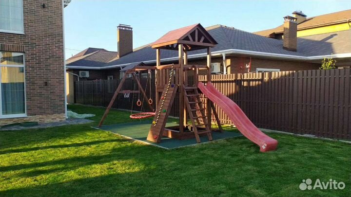 Детская деревянная площадка в частный дом