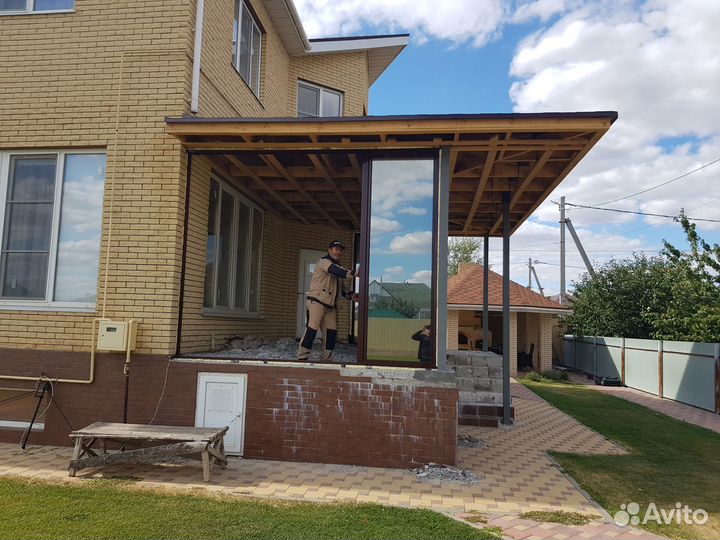 Остекление веранд беседок террас