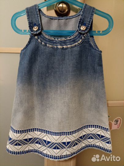 Джинсовый сарафан для девочки 104