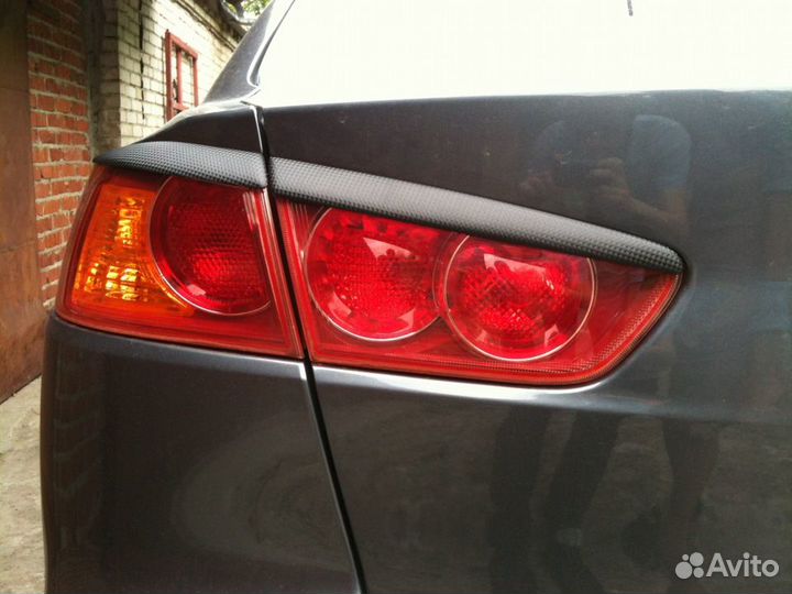 Реснички на фары фонари Mitsubishi Lancer 10