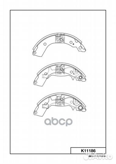 Колодки торм.бараб. K11186 MK kashiyama