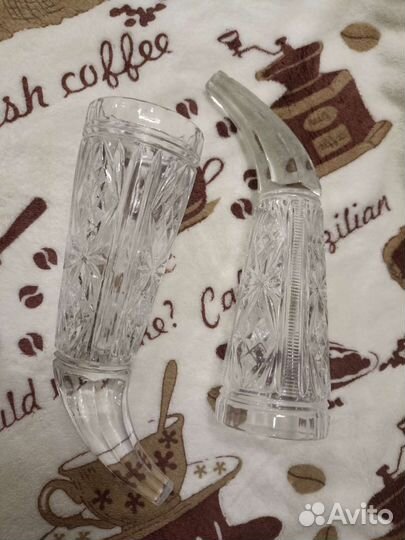 Рог хрустальный 2шт