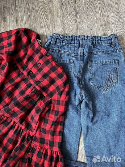 Джинсы и кофта 116 122