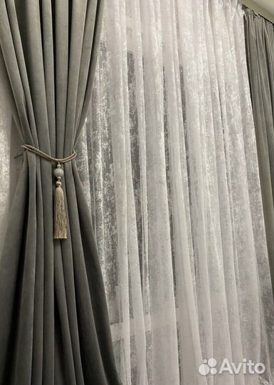 Тюль мрамор новая готовая