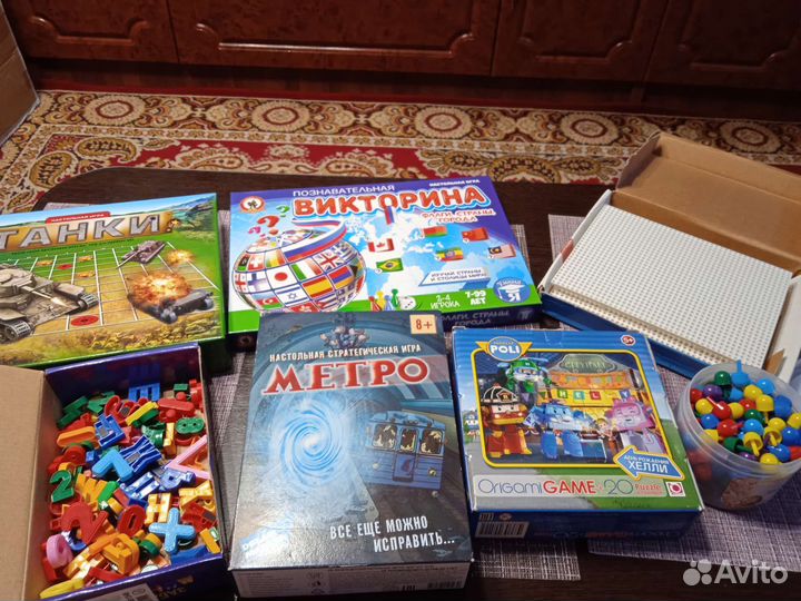 Детские настольные развивающие игры пакетом