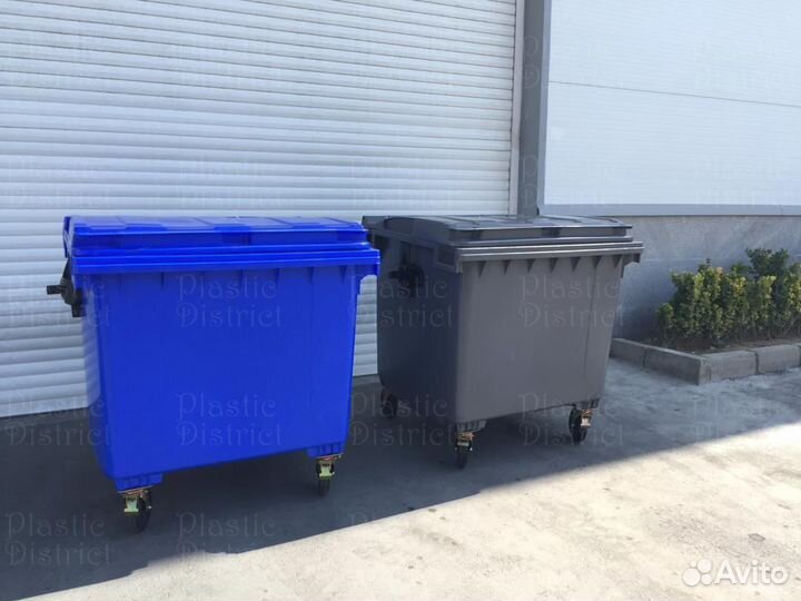 Пластиковый евроконтейнер для мусора 1100л Ч2051