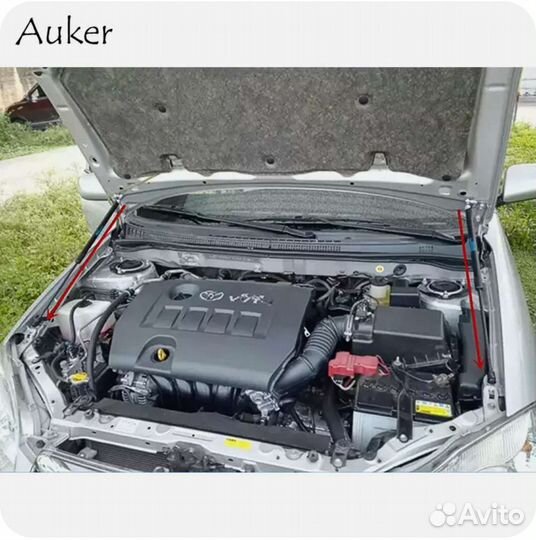 Газовые упоры капота тойота королла 120