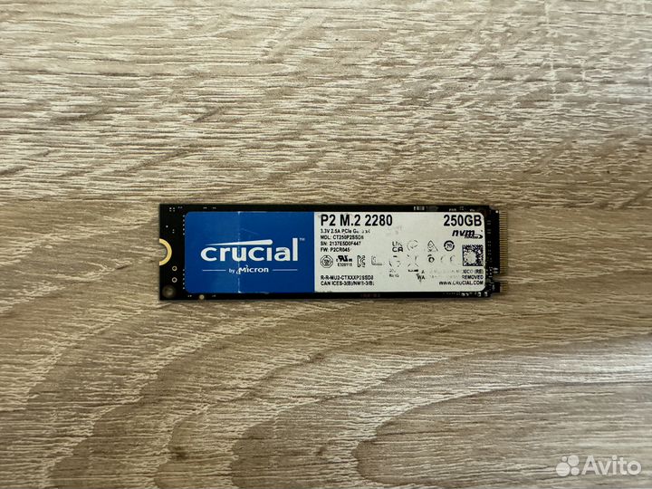 SSD M.2 Crucial P2 250gb