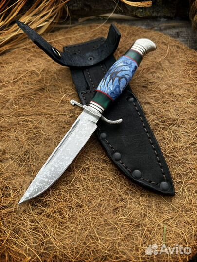 Финка нквд клинок сталь Х12мф c травлением