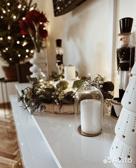 Плетеный поднос с ручками