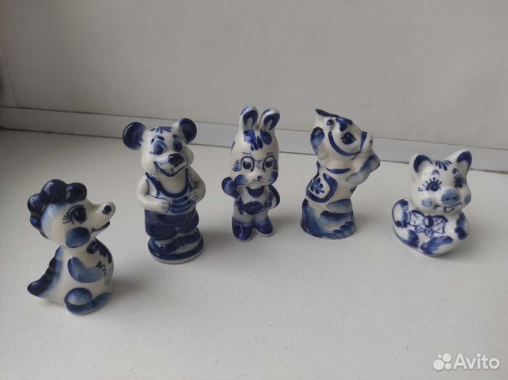 Фигурки гжель животные восточный гороскоп