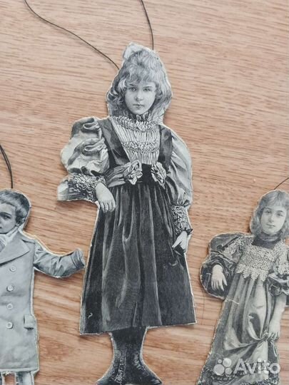 Старинные елочные игрушки из картона