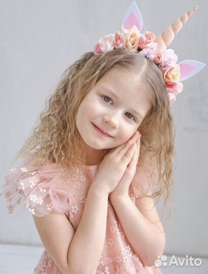 Ободок ушки единорог ручная работа