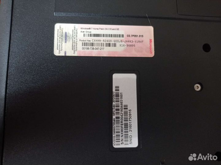 Ноутбук Acer v3-551g-10466G75Makk