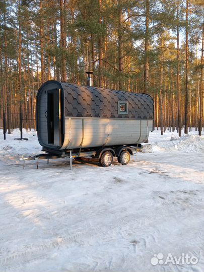 Баня бочка на прицепе аренда Ярославль NEO