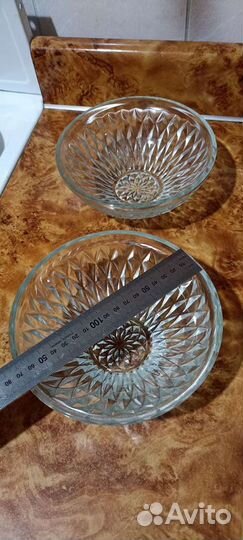 4 хрустальные салатницы
