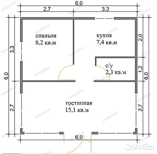 Каркасный садовый дом 6х6м с панорамными окнами