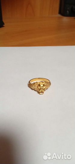 Серебряное кольцо с золотым напылением