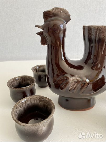 Сервиз графин для водки с рюмками, Болгария