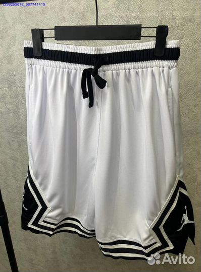 Шорты широкие Jordan белые (Арт.40434)