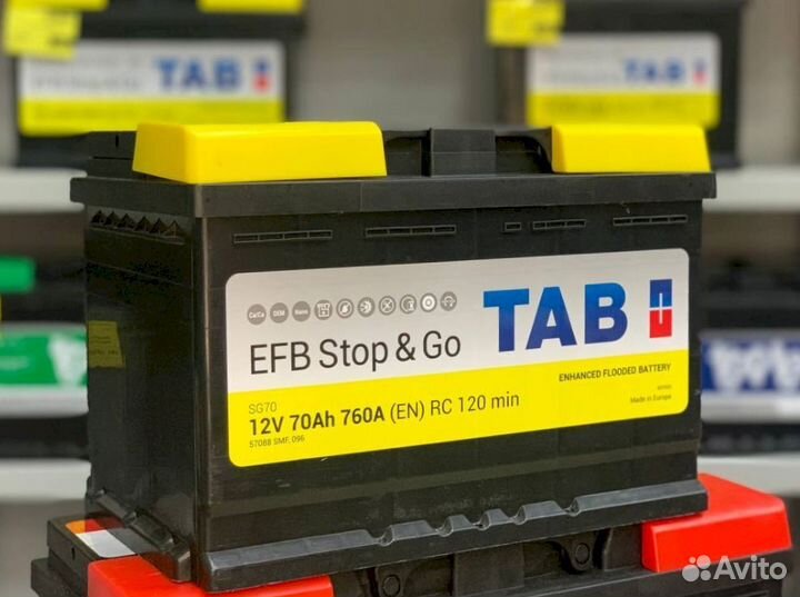 Аккумулятор новый TAB EFB stop&GO 70Ач