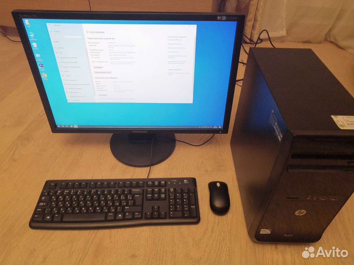 Компьютер hp, intel core i3, Windows 10