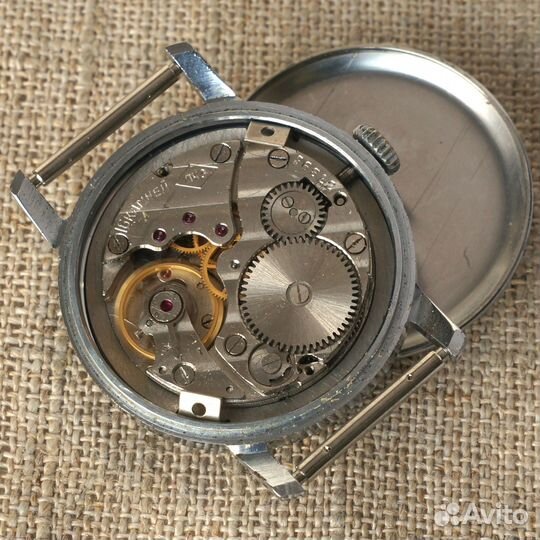 Винтажные часы Корнавин СССР пчз синий циферблат v