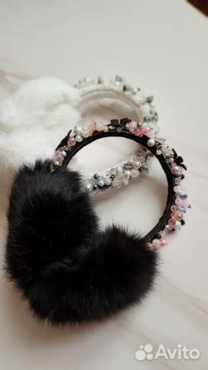 Наушники меховые с декором