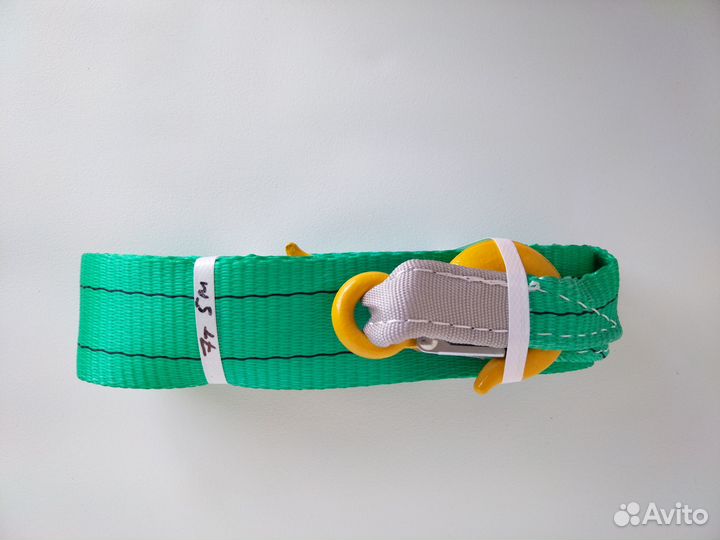 Трос буксировочный ленточный с крюками 7т 5м