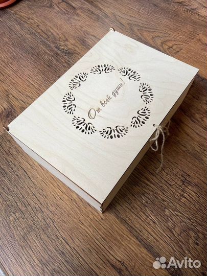 Подарочная коробка из фанеры, деревянная