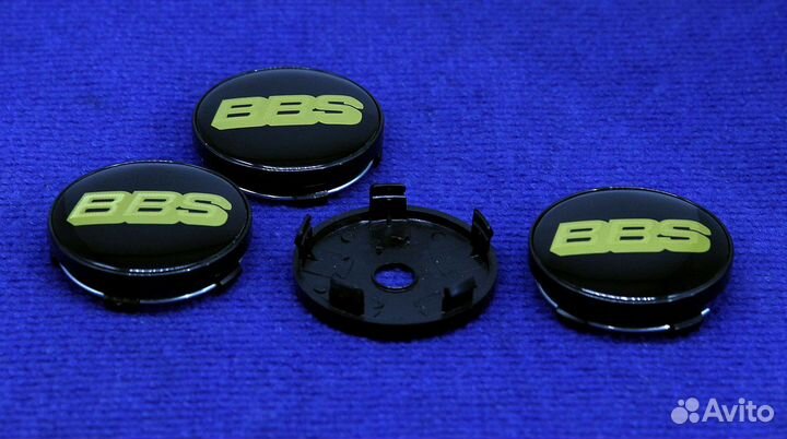 Комплект колпачков для литого диска BBS чер/зол