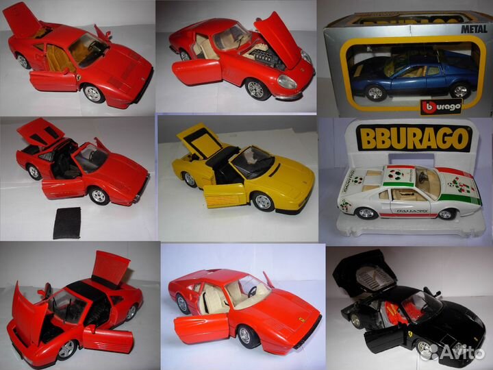 1/24 модели Волга Ferrari и т.д.1/25 1/23 металл