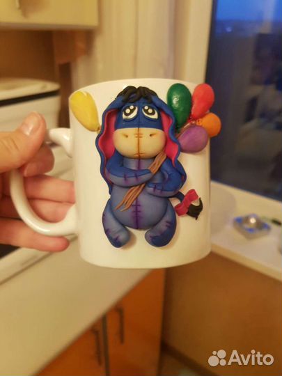 Декор кружек и ложек из полимерной глины