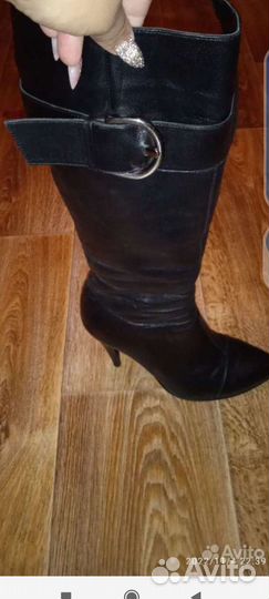 Сапоги кожаные