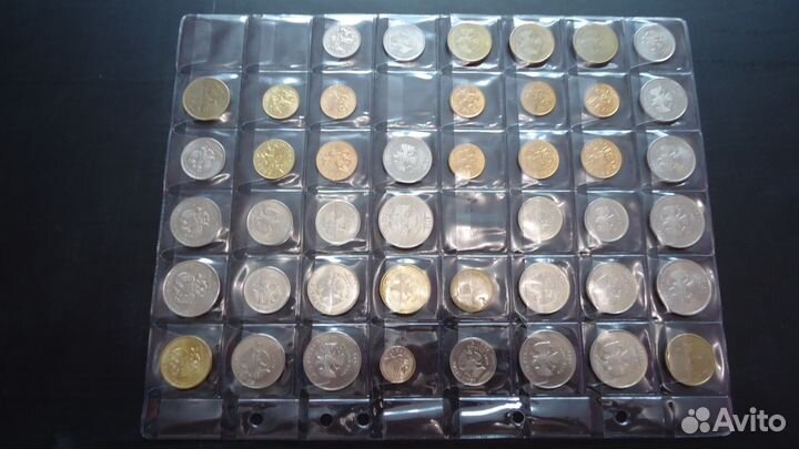 Монеты России, погодовка РФ, рубли, копейки