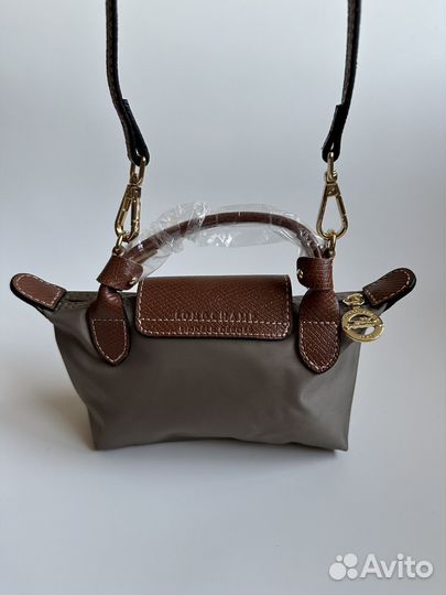 Сумка longchamp le pliage серая mini