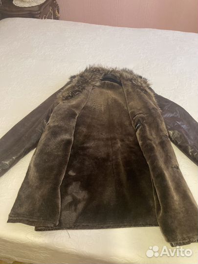 Кожаная куртка зимняя мужская
