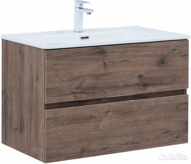 Мебель для ванной Aquanet Алвита New 80 с ящиками дуб веллингтон табак