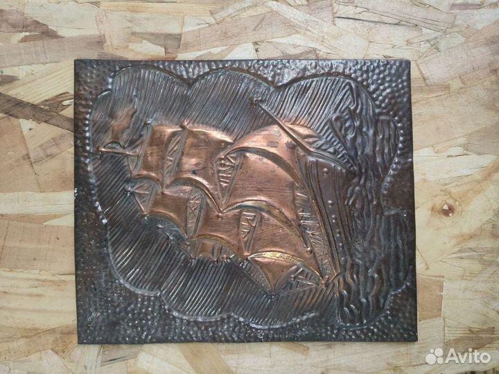 Картина медная чеканка СССР