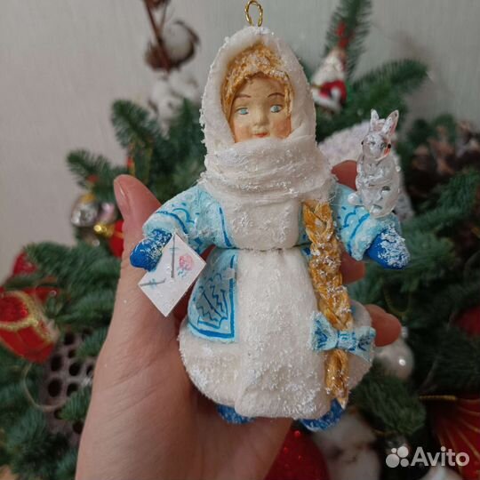 Ватные елочные игрушки