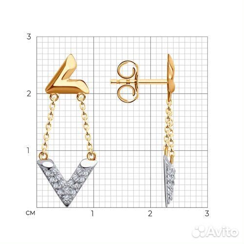 Серьги Diamant из золота, 51-122-02506-1