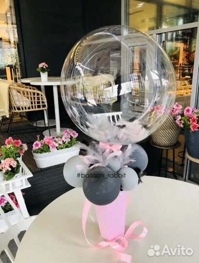 Коробка сюрприз с шарами,коробки с баблс