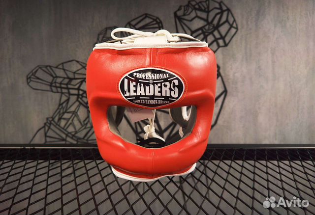 Шлем боксерский leaders LS RD/WH